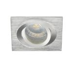 Immagine di SEIDY L - QUADRATO - FARETTO A INCASSO ORIENTABILE 30° - ALLUMINIO SPAZZOLATO  - IP20 - DIM 90*90 - FORO 80 MM 