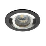 Immagine di SEIDY O - CIRCOLARE - FARETTO A INCASSO ORIENTABILE 30° - NERO ANODIZZATO - IP20 - DIM 92 - FORO 80 MM  