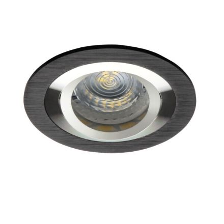 Immagine di SEIDY O - CIRCOLARE - FARETTO A INCASSO ORIENTABILE 30° - NERO ANODIZZATO - IP20 - DIM 92 - FORO 80 MM  