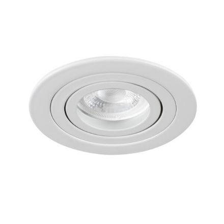Immagine di SEIDY O - CIRCOLARE - FARETTO A INCASSO ORIENTABILE 30° - BIANCO OPACO - IP20 - DIM 92 - FORO 80 MM 