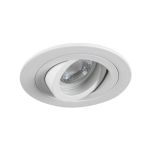 Immagine di SEIDY O - CIRCOLARE - FARETTO A INCASSO ORIENTABILE 30° - BIANCO OPACO - IP20 - DIM 92 - FORO 80 MM 