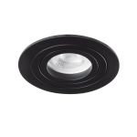 Immagine di SEIDY O - CIRCOLARE - FARETTO A INCASSO ORIENTABILE 30° - NERO OPACO - IP20 - DIM 92 - FORO 80 MM  