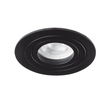 Immagine di SEIDY O - CIRCOLARE - FARETTO A INCASSO ORIENTABILE 30° - NERO OPACO - IP20 - DIM 92 - FORO 80 MM  