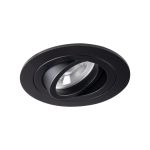 Immagine di SEIDY O - CIRCOLARE - FARETTO A INCASSO ORIENTABILE 30° - NERO OPACO - IP20 - DIM 92 - FORO 80 MM  