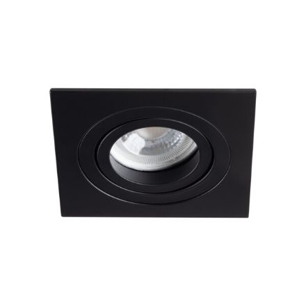 Immagine di SEIDY L  - QUADRATO - FARETTO A INCASSO ORIENTABILE 30° - NERO OPACO - IP20 - DIM 90*90 - FORO 80 MM  