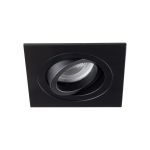 Immagine di SEIDY L  - QUADRATO - FARETTO A INCASSO ORIENTABILE 30° - NERO OPACO - IP20 - DIM 90*90 - FORO 80 MM  