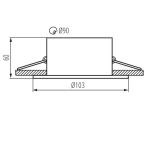 Immagine di APRILA CIRCOLARE - FARETTO A INCASSO ORIENTABILE 20° - BIANCO - IP20 - DIM 103 - FORO 90 MM 