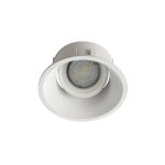 Immagine di IVRI CIRCOLARE - FARETTO A INCASSO ORIENTABILE 30° - BIANCO - IP20 - DIM 92 - FORO 82 MM