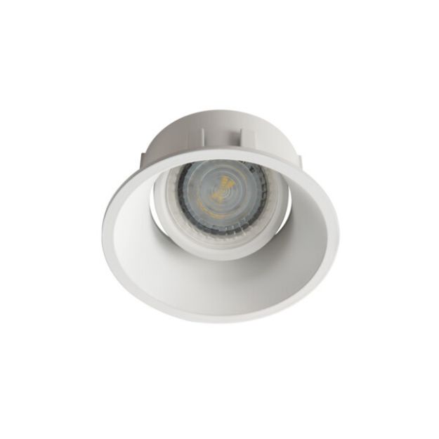 Immagine di IVRI CIRCOLARE - FARETTO A INCASSO ORIENTABILE 30° - BIANCO - IP20 - DIM 92 - FORO 82 MM
