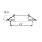 Immagine di IVRI CIRCOLARE - FARETTO A INCASSO ORIENTABILE 30° - BIANCO - IP20 - DIM 92 - FORO 82 MM