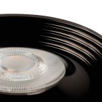 Immagine di LIGLO CIRCOLARE - FARETTO A INCASSO FISSO - NERO OPACO - IP20 - DIM 97 - FORO 68 MM