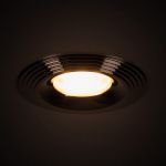 Immagine di LIGLO CIRCOLARE - FARETTO A INCASSO FISSO - NERO OPACO - IP20 - DIM 97 - FORO 68 MM