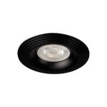 Immagine di LIGLO CIRCOLARE - FARETTO A INCASSO FISSO - NERO - IP20 - DIM 97 - FORO 68 MM