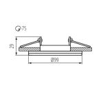 Immagine di COLIE CIRCOLARE - FARETTO A INCASSO  ORIENTABILE 15° - NERO OPACO - IP20 - DIM 99 - FORO 75 MM 