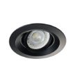 Immagine di COLIE CIRCOLARE - FARETTO A INCASSO  ORIENTABILE 15° - NERO OPACO - IP20 - DIM 99 - FORO 75 MM 