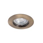 Immagine di LUTO CIRCOLARE - FARETTO A INCASSO  FISSO - OTTONE OPACO - IP20 - DIM 85 - FORO 65/75 MM