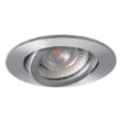 Immagine di EVIT CIRCOLARE - FARETTO A INCASSO  ORIENTABILE 30° - ALLUMINIO - IP20 - DIM 82 - FORO 70/75 MM