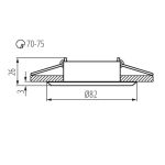 Immagine di EVIT CIRCOLARE - FARETTO A INCASSO  ORIENTABILE 30° - ALLUMINIO - IP20 - DIM 82 - FORO 70/75 MM