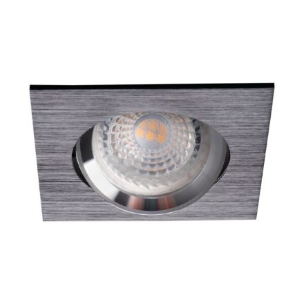 Immagine di GWEN QUADRATO - FARETTO A INCASSO  ORIENTABILE 30° - NERO ANODIZZATO - IP20 - DIM 82*82 - FORO 70/75 MM