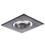 Immagine di GWEN QUADRATO - FARETTO A INCASSO  ORIENTABILE 30° - NERO ANODIZZATO - IP20 - DIM 82*82 - FORO 70/75 MM
