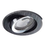 Immagine di GWEN CIRCOLARE - FARETTO A INCASSO  ORIENTABILE 30° - NERO ANODIZZATO - IP20 - DIM 82 - FORO 70/75 MM 