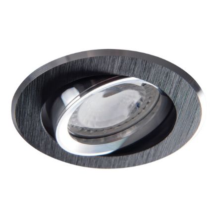 Immagine di GWEN CIRCOLARE - FARETTO A INCASSO  ORIENTABILE 30° - NERO ANODIZZATO - IP20 - DIM 82 - FORO 70/75 MM 
