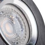 Immagine di GWEN CIRCOLARE - FARETTO A INCASSO  ORIENTABILE 30° - NERO ANODIZZATO - IP20 - DIM 82 - FORO 70/75 MM 