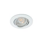 Immagine di VIDI CIRCOLARE - FARETTO A INCASSO  ORIENTABILE 15° - BIANCO - IP20 - DIM 82 - FORO 75 MM 