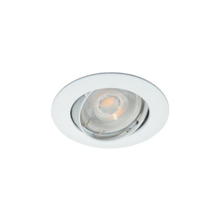 Immagine di VIDI CIRCOLARE - FARETTO A INCASSO  ORIENTABILE 15° - BIANCO - IP20 - DIM 82 - FORO 75 MM 