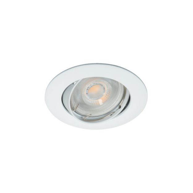 Immagine di VIDI CIRCOLARE - FARETTO A INCASSO  ORIENTABILE 15° - BIANCO - IP20 - DIM 82 - FORO 75 MM 