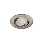 Immagine di VIDI CIRCOLARE - FARETTO A INCASSO  ORIENTABILE 15° - CROMO OPACO - IP20 - DIM 82 - FORO 75 MM 