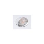 Immagine di NAVI QUADRATO - FARETTO A INCASSO ORIENTABILE 15° - BIANCO - IP20 - DIM 81 - FORO 75 MM 