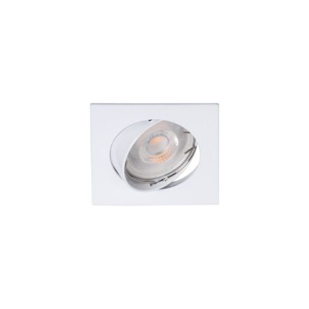 Immagine di NAVI QUADRATO - FARETTO A INCASSO ORIENTABILE 15° - BIANCO - IP20 - DIM 81 - FORO 75 MM 