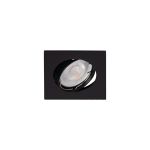Immagine di NAVI QUADRATO - FARETTO A INCASSO ORIENTABILE 15° - NERO OPACO - IP20 - DIM 81 - FORO 75 MM