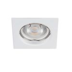 Immagine di ALOR DS QUADRATO - FARETTO A INCASSO FISSO - BIANCO OPACO - IP20 - DIM 76*76 - FORO 60 MM 