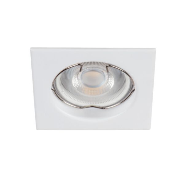 Immagine di ALOR DS QUADRATO - FARETTO A INCASSO FISSO - BIANCO OPACO - IP20 - DIM 76*76 - FORO 60 MM 