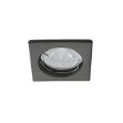 Immagine di ALOR DS QUADRATO - FARETTO A INCASSO FISSO - NERO OPACO - IP20 - DIM 76*76 - FORO 60 MM