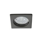 Immagine di ALOR DS QUADRATO - FARETTO A INCASSO FISSO - NERO OPACO - IP20 - DIM 76*76 - FORO 60 MM