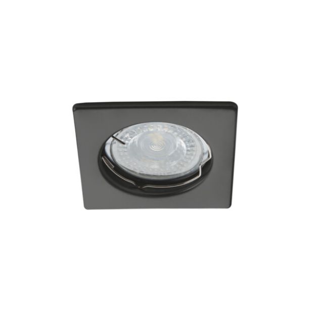 Immagine di ALOR DS QUADRATO - FARETTO A INCASSO FISSO - NERO OPACO - IP20 - DIM 76*76 - FORO 60 MM