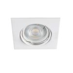 Immagine di ALOR DS QUADRATO - FARETTO A INCASSO ORIENTABILE 30° - BIANCO OPACO - IP20 - DIM 83*83 - FORO 70 MM 