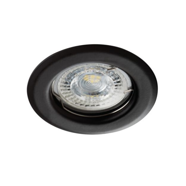 Immagine di ALOR DS CIRCOLARE - FARETTO A INCASSO FISSO - NERO OPACO - IP20 - DIM 83 - FORO 60 MM