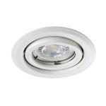 Immagine di ALOR DS CIRCOLARE - FARETTO A INCASSO ORIENTABILE 30° - BIANCO OPACO - IP20 - DIM 99 - FORO 80 MM 