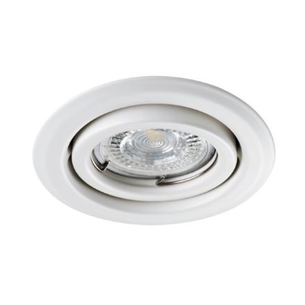 Immagine di ALOR DS CIRCOLARE - FARETTO A INCASSO ORIENTABILE 30° - BIANCO OPACO - IP20 - DIM 99 - FORO 80 MM 