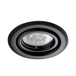 Immagine di ALOR DS CIRCOLARE - FARETTO A INCASSO ORIENTABILE 30° - NERO OPACO - IP20 - DIM 99 - FORO 80 MM 