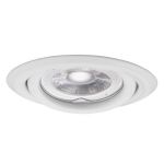 Immagine di ARGUS CIRCOLARE 2115 - FARETTO A INCASSO ORIENTABILE 15° - BIANCO - IP20 - DIM 97 - FORO Ø80-90 