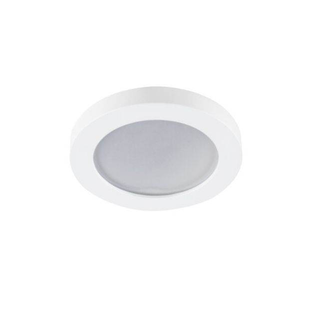 Immagine di FLINI CIRCOLARE - FARETTO A INCASSO FISSO - BIANCO - DIM 80 - FORO Ø60  - IP44/20 