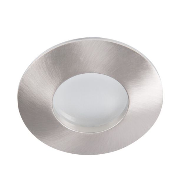 Immagine di QULES CIRCOLARE - FARETTO A INCASSO FISSO - CROMO OPACO - DIM 83 - FORO Ø71-74  - IP44/20 - copia