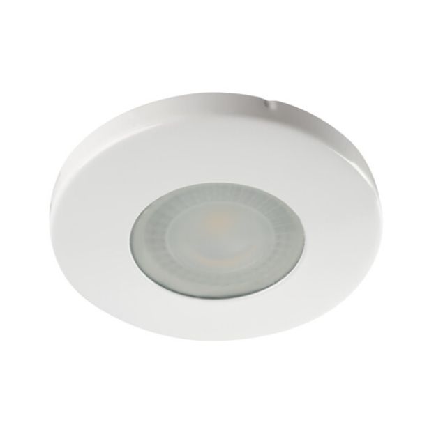 Immagine di MARIN CIRCOLARE - FARETTO A INCASSO FISSO - BIANCO - DIM 85- FORO Ø60-62  - IP44/20