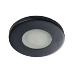 Immagine di MARIN CIRCOLARE - FARETTO A INCASSO FISSO - NERO OPACO - DIM 85- FORO Ø60-62  - IP44/20