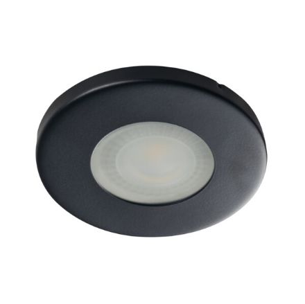 Immagine di MARIN CIRCOLARE - FARETTO A INCASSO FISSO - NERO OPACO - DIM 85- FORO Ø60-62  - IP44/20